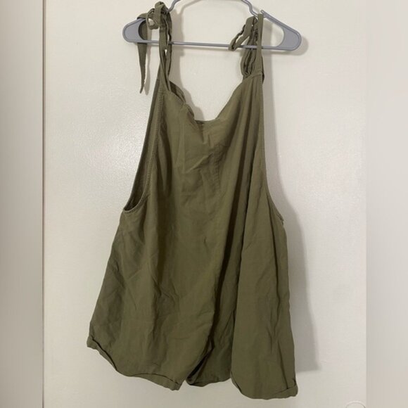 SHEIN 3XL Green Tie Romper with Pockets - Picture 4 of 5